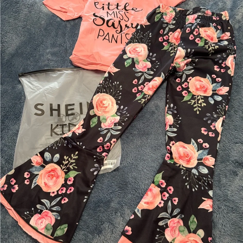 Shein Kids “Little Miss Sassy Pants” Outfit | Size 120 (US 6–7) - Picture 5 of 5